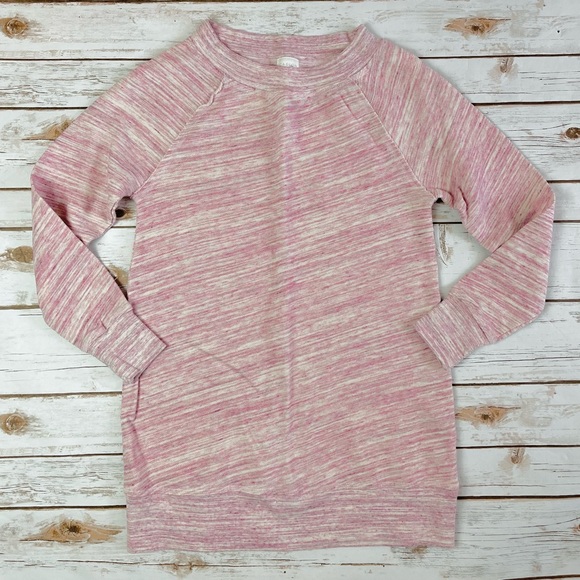 Caslon Nordstrom Pink Spacedye Tunic Sweatshirt Size XS Extra Small LIKE NEW - Picture 1 of 6